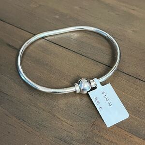 NWT 925 Cape Cod Sterling Silver Bangle Bracelet Ball Bead Beachball USA Size 6